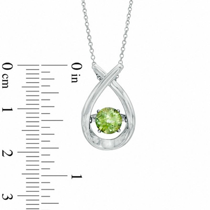 Main Image 2 of 6.0mm Peridot Pendant in Sterling Silver