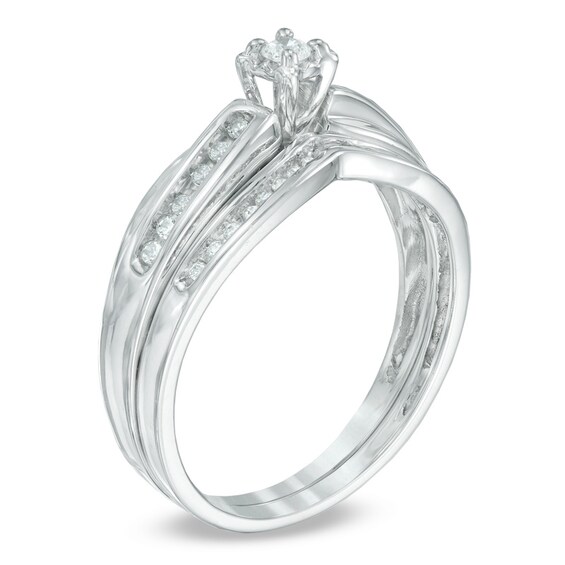 1/6 CT. T.w. Diamond Bridal Set in Sterling Silver