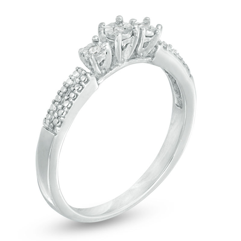 Promise Ring Diamond Accent Sterling Silver