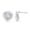 Thumbnail Image 0 of 1/5 CT. T.W. Diamond Love Knot Stud Earrings in Sterling Silver