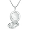 Thumbnail Image 1 of Floral Cutout Circle Locket in Stainless Steel - 24"