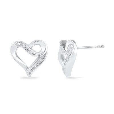 Sparkly Studs Iridescent Studs Heart Studs White Studs Heart Earrings White Earrings Sparkles White Heart Studs White Hearts