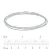 Thumbnail Image 2 of Diamond-Cut Six Piece Stacked Bangle Set in Sterling Silver - 7.5"