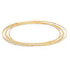 Thumbnail Image 1 of Diamond-Cut Six Piece Stacked Bangle Set in Sterling Silver and 14K Gold Plate - 7.5"