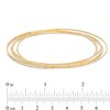 Thumbnail Image 1 of Diamond-Cut Six Piece Stacked Bangle Set in Sterling Silver and 14K Gold Plate - 7.5"