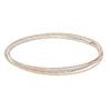 Thumbnail Image 0 of Diamond-Cut Six Piece Stacked Bangle Set in Sterling Silver and 14K Tri-Tone Gold Plate - 7.5"