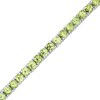 Thumbnail Image 1 of 4.0mm Peridot Tennis Bracelet in Sterling Silver - 7.25"