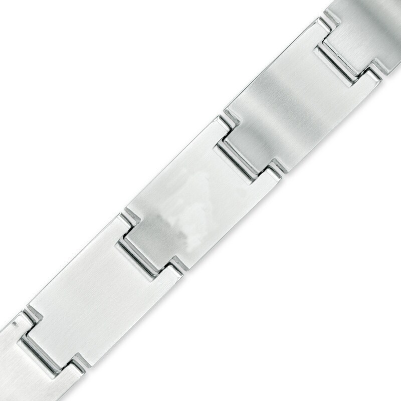 Main Image 2 of Textured Necklace and Bracelet Set in Two-Tone Stainless Steel - 24"