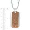 Thumbnail Image 4 of Textured Necklace and Bracelet Set in Two-Tone Stainless Steel - 24"