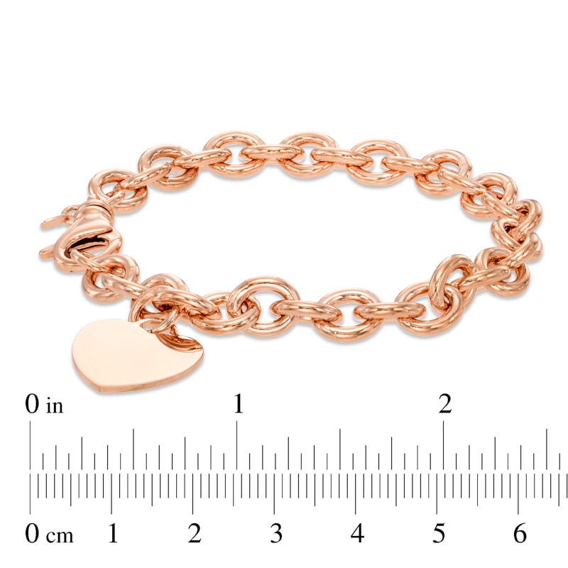 Love Symbol Charm Bracelet For Girls In 14K Rose Gold