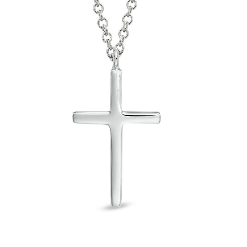 Men's Large Sterling Silver 6.3cm Crucifix Necklace
