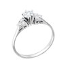 Thumbnail Image 1 of 1/2 CT. T.W. Diamond Tri-Sides Engagement Ring in 14K White Gold