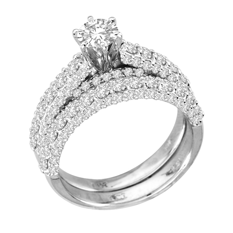 1-3/4 CT. T.W. Diamond Bridal Set in 14K White Gold
