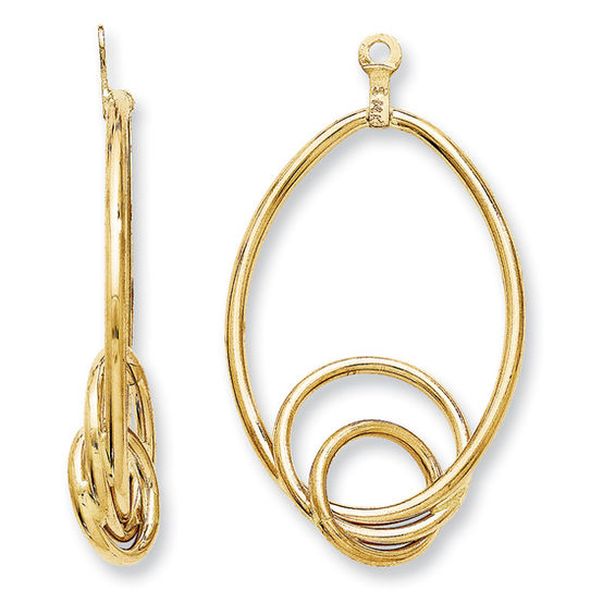 Triple Hoop Earring Jackets In 14k Gold Online Exclusives Triple Hoop Earring Jackets In 14k Gold