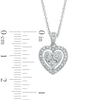 Thumbnail Image 1 of AVA Nadri Cubic Zirconia and Crystal Heart Pendant and Drop Earrings Set in White Rhodium Brass - 16"
