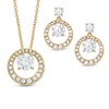 Thumbnail Image 1 of AVA Nadri Cubic Zirconia and Crystal Doorknocker Pendant and Drop Earrings Set in Brass with 18K Gold Plate - 16"