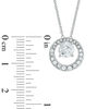 Thumbnail Image 2 of AVA Nadri Cubic Zirconia and Crystal Doorknocker Pendant and Drop Earrings Set in White Rhodium Brass - 16"
