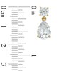 Thumbnail Image 3 of AVA Nadri Pear-Shaped Cubic Zirconia Pendant and Drop Earrings Set in Brass with 18K Gold Plate - 16"