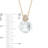 Thumbnail Image 1 of AVA Nadri Briolette Cubic Zirconia and Crystal Pendant and Drop Earrings Set in Brass with 18K Gold Plate - 16"