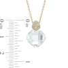 Thumbnail Image 2 of AVA Nadri Briolette Cubic Zirconia and Crystal Pendant and Drop Earrings Set in Brass with 18K Gold Plate - 16"
