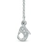 Thumbnail Image 2 of AVA Nadri Oval Cubic Zirconia and Crystal Frame Pendant and Drop Earrings Set in White Rhodium Brass - 16"