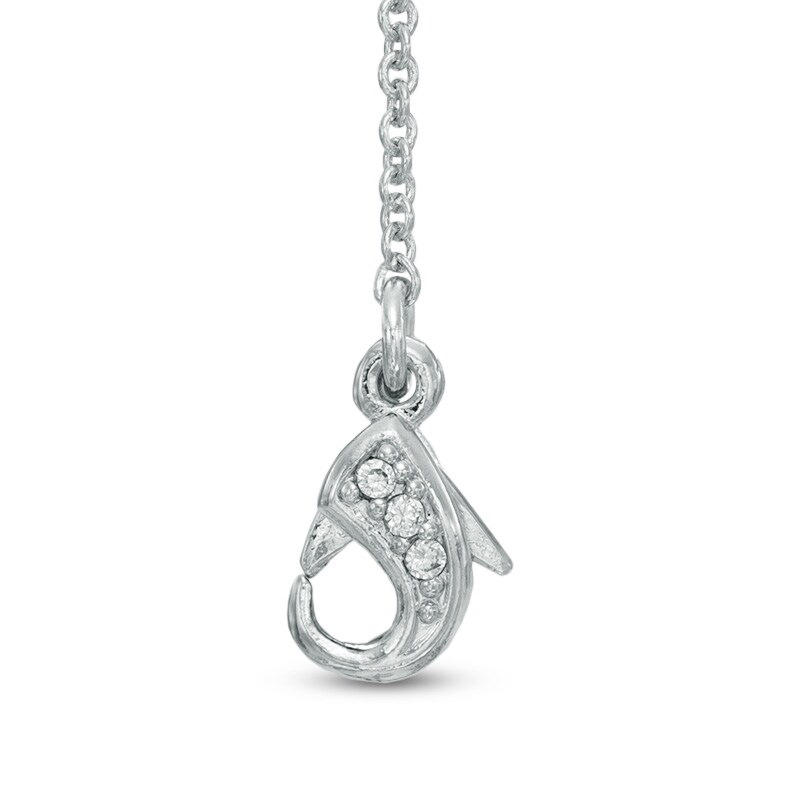 Main Image 2 of AVA Nadri Oval Cubic Zirconia and Crystal Frame Pendant and Drop Earrings Set in White Rhodium Brass - 16"
