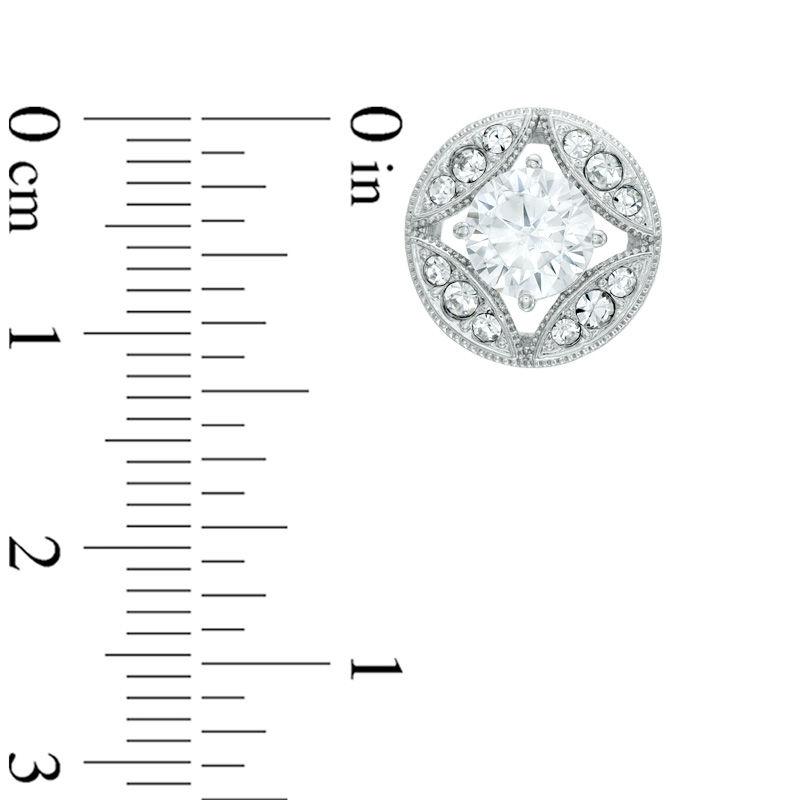 Main Image 3 of AVA Nadri Cubic Zirconia and Crystal Star Pendant and Drop Earrings Set in White Rhodium Brass - 16"