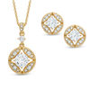 Thumbnail Image 0 of AVA Nadri Cubic Zirconia and Crystal Star Pendant and Drop Earrings Set in Brass with 18K Gold Plate - 16"