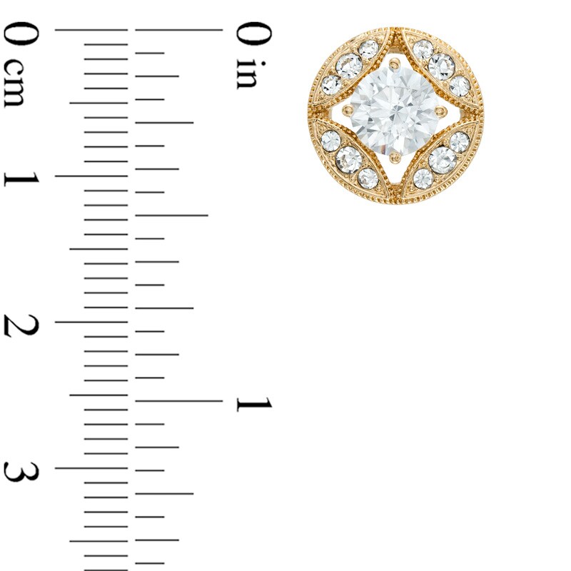 Main Image 3 of AVA Nadri Cubic Zirconia and Crystal Star Pendant and Drop Earrings Set in Brass with 18K Gold Plate - 16&quot;