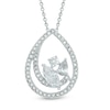 Thumbnail Image 2 of AVA Nadri Cubic Zirconia and Crystal Swirl Pendant and Drop Earrings Set in White Rhodium Brass - 16"