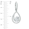 Thumbnail Image 3 of AVA Nadri Cubic Zirconia and Crystal Swirl Pendant and Drop Earrings Set in White Rhodium Brass - 16"
