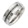 Thumbnail Image 0 of Men's 1/8 CT. T.W. Black Diamond Band in Stainless Steel