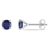 5.0mm Blue Sapphire Stud Earrings in 10K White Gold Zales