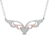 Thumbnail Image 0 of 1/10 CT. T.W. Diamond Masquerade-Style Heart Necklace in Two-Tone Sterling Silver