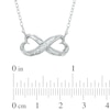 Thumbnail Image 1 of 1/8 CT. T.W. Diamond Sideways Heart-Shaped Infinity Necklace in 10K White Gold