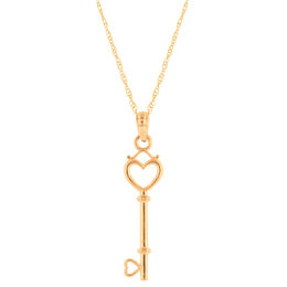 Zales rose gold key necklace cheap