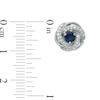 Thumbnail Image 2 of Lab-Created Blue and White Sapphire Pendant and Earrings Set in Sterling Silver