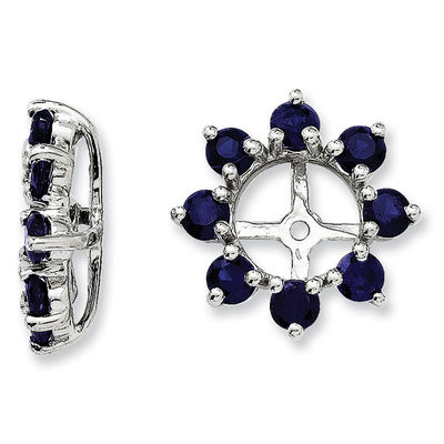 Sapphire earring jackets discount for diamond studs