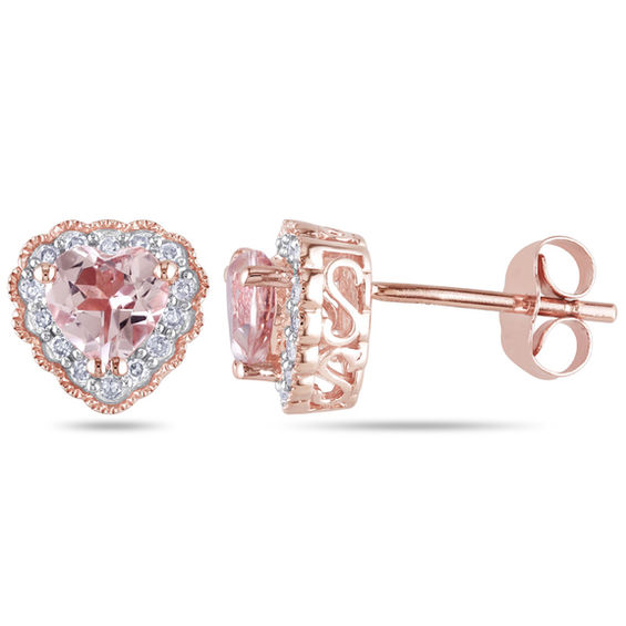 K Rose Gold Diamond Earrings K Rose Gold Diamond Earrings