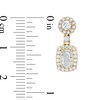 Thumbnail Image 2 of AVA Nadri Rectangular Cubic Zirconia and Crystal Frame Drop Earrings in Brass with 18K Gold Plate