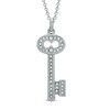 Thumbnail Image 1 of AVA Nadri Crystal Key Pendant in White Rhodium Brass