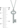 Thumbnail Image 2 of AVA Nadri Crystal Key Pendant in White Rhodium Brass