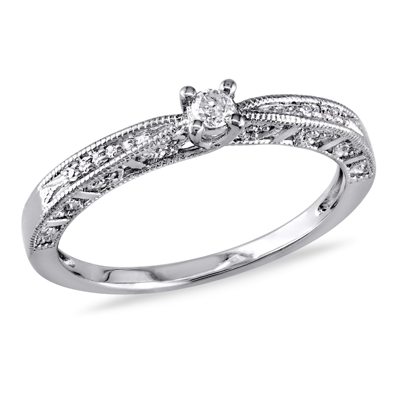 1/10 CT. Diamond Promise Ring in Sterling Silver