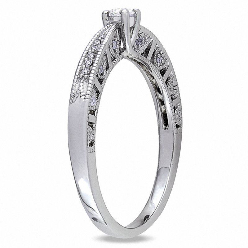 1/10 CT. Diamond Promise Ring in Sterling Silver