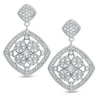 Thumbnail Image 0 of AVA Nadri Cubic Zirconia  and Crystal Vintage-Style Floral Drop Earrings in White Rhodium Brass