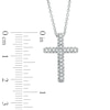 Thumbnail Image 1 of AVA Nadri Crystal Cross Pendant in White Rhodium Brass