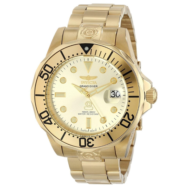 Balehval enkel lejr Men's Invicta Pro Diver Automatic Gold-Tone Watch with Champagne Dial  (Model: 3051) | Zales