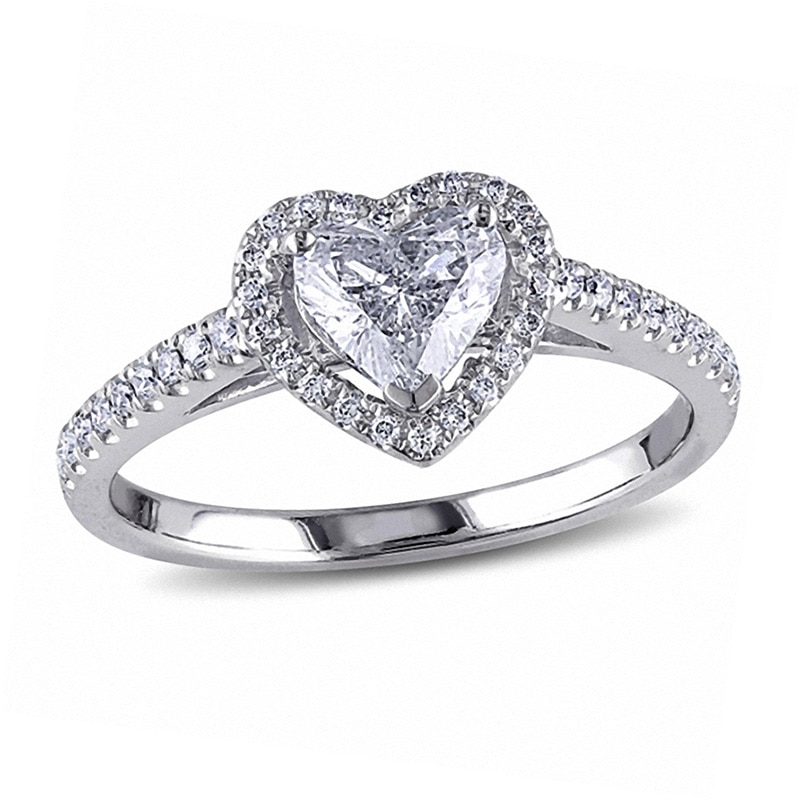 Zales 1 Ct. T.W. Heart-Shaped Diamond Frame Ring