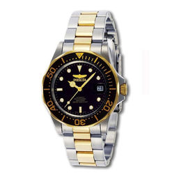 Men's Invicta Pro Diver Automatic Two-Tone Watch with Black Dial (Model: 8927C)