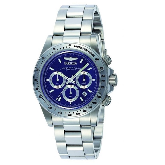 Men's Invicta Speedway Chronograph Watch with Blue Dial (Model: 9329)